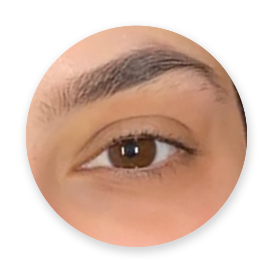 before image of lash lift